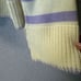 Lovelo Women Size Large Stripe Pattern Knit Sweater ivory purple loose fit