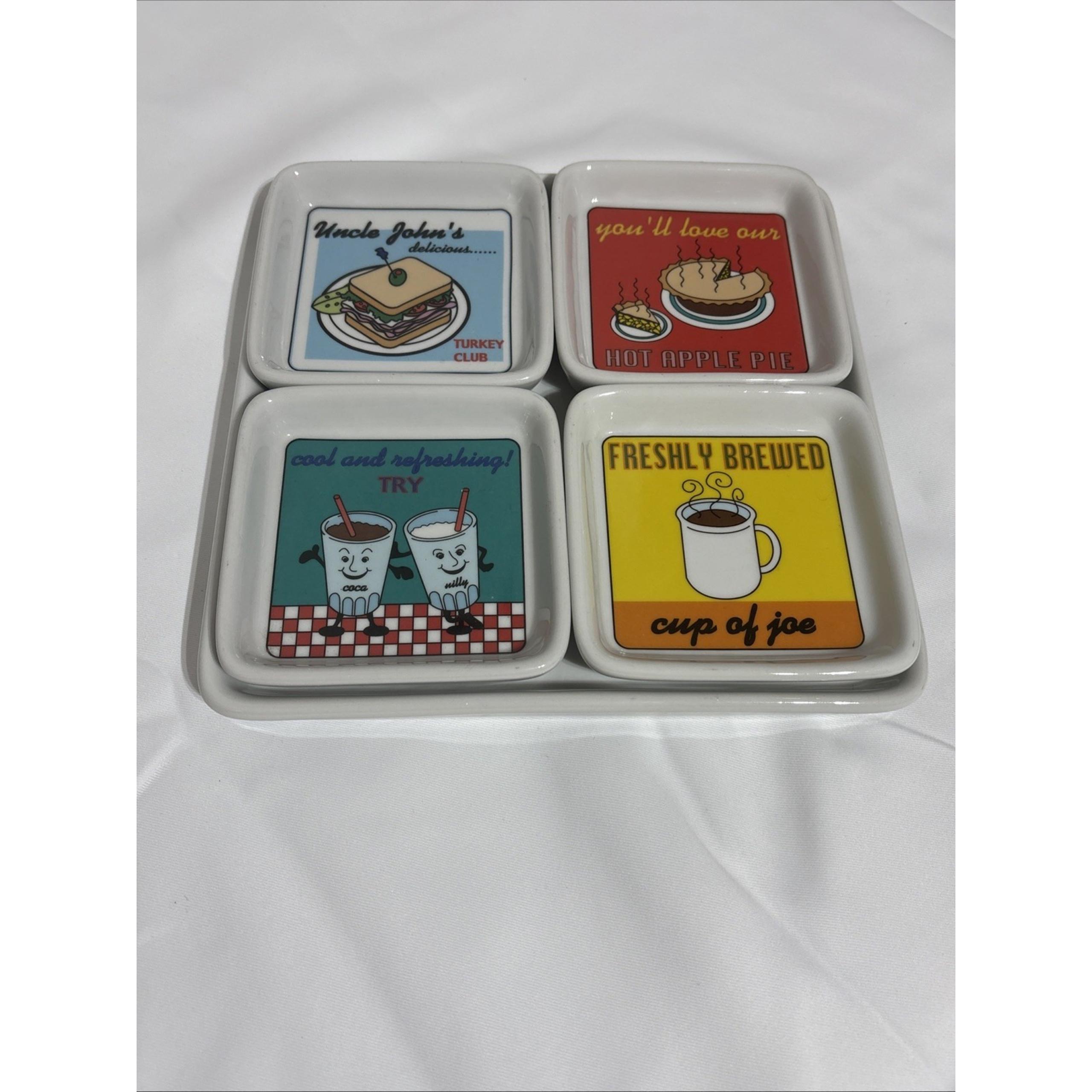 I. Godinger & Co. Creations Set Of 4 Condiment Dishes With Tray
