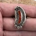 Vintage Navajo Native American Sterling Silver Mediterranean Red Coral Ring 6.25