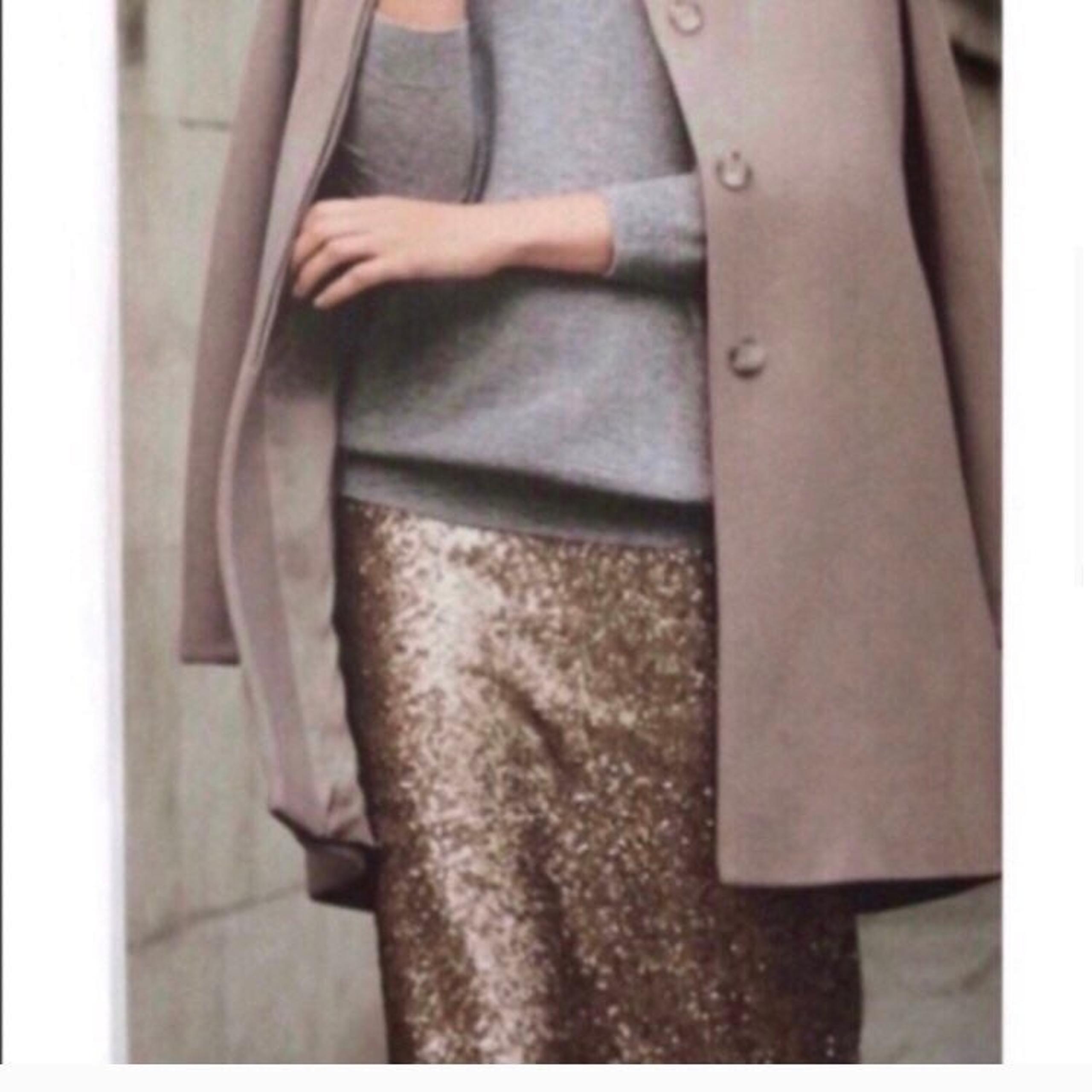 Pure Collection gold sequin skirt 8 10