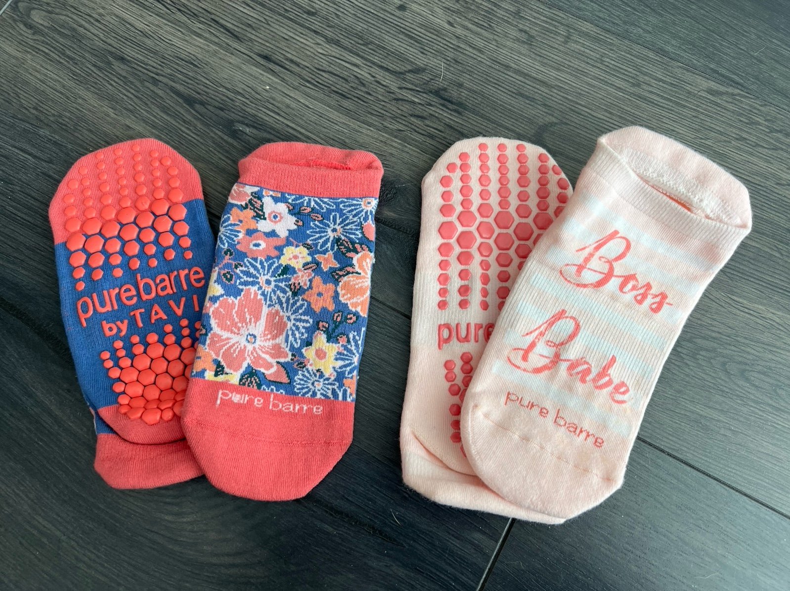 Pure Barre socks, Size S * 2 pairs