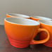 Le Creuset 400ml Giant Cappuccino Cup Mugs Flame Orange Set Of 4 Ombre New