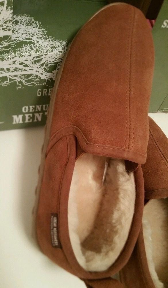 Great Northwest Genuine Shearling Men’s Slip On Slipper Shoe Size 9M