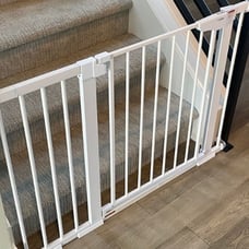 29.7-46 Baby Gate for Stairs Mom's Choice Awards Winner-Auto Close Dog