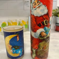 Vintage sugar frosted candles bundle set of 2! Rare HTF pieces