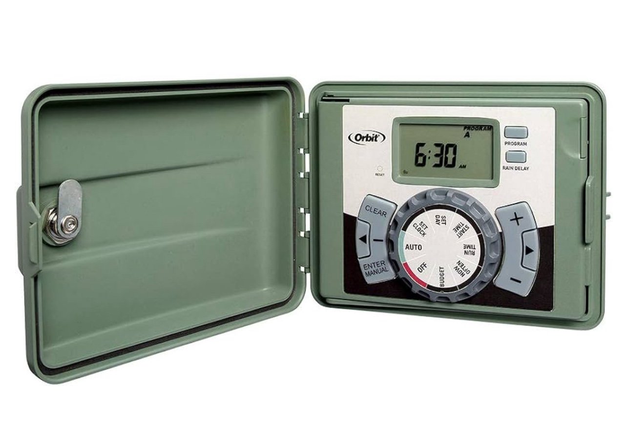Orbit 57894 4-Station Outdoor Swing Panel Sprinkler System Timer