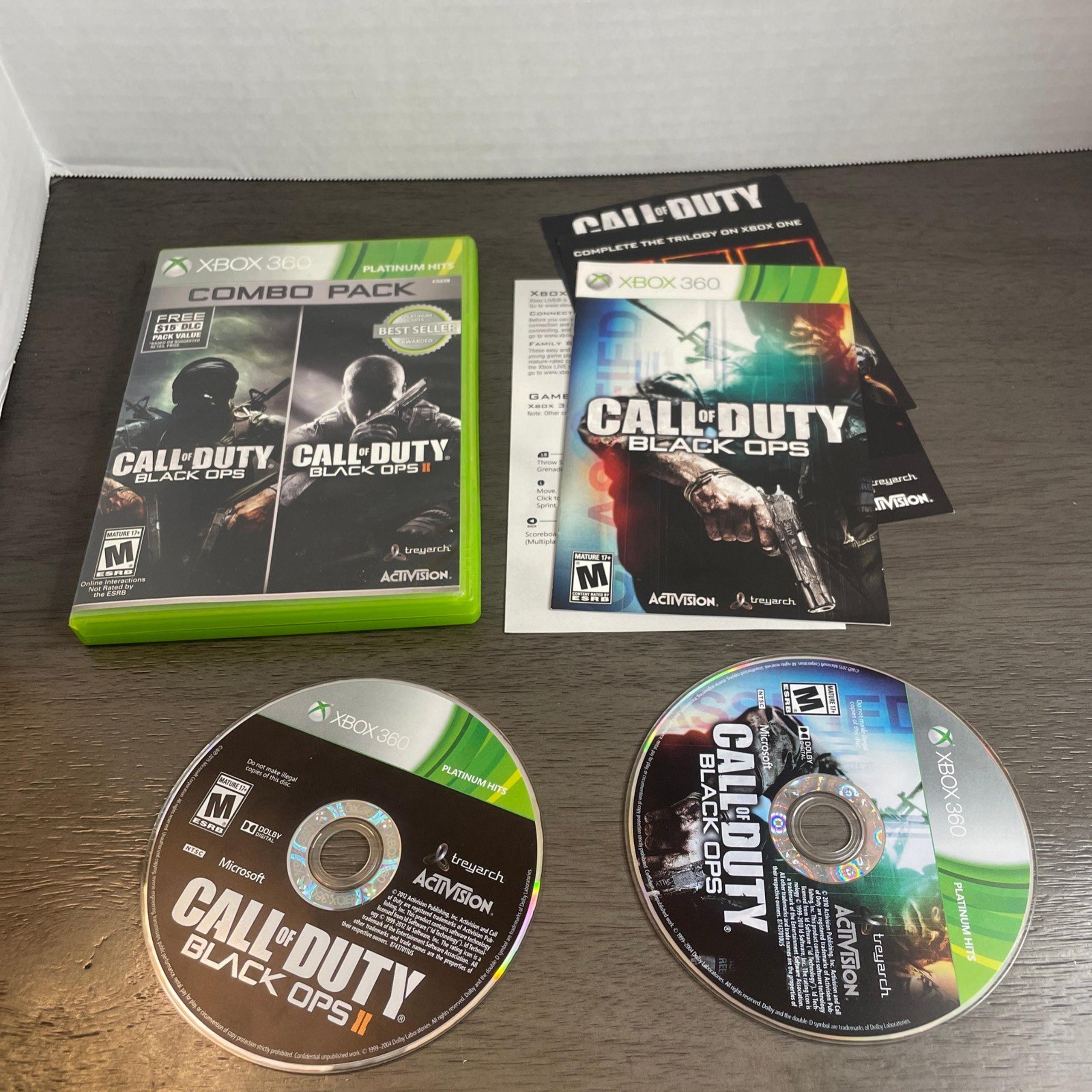 Call of Duty: Black Ops 1+2 Platinum Hits Xbox 360 *CIB/TESTED/BO1