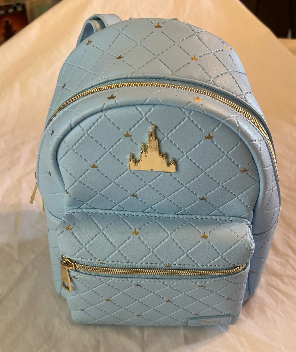 Loungefly Blue Cinderella Castle Mini Backpack