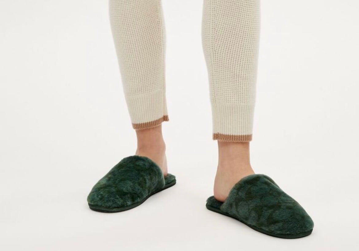 NWT Coach Outlet Zennie Slipper In Signature Shearling