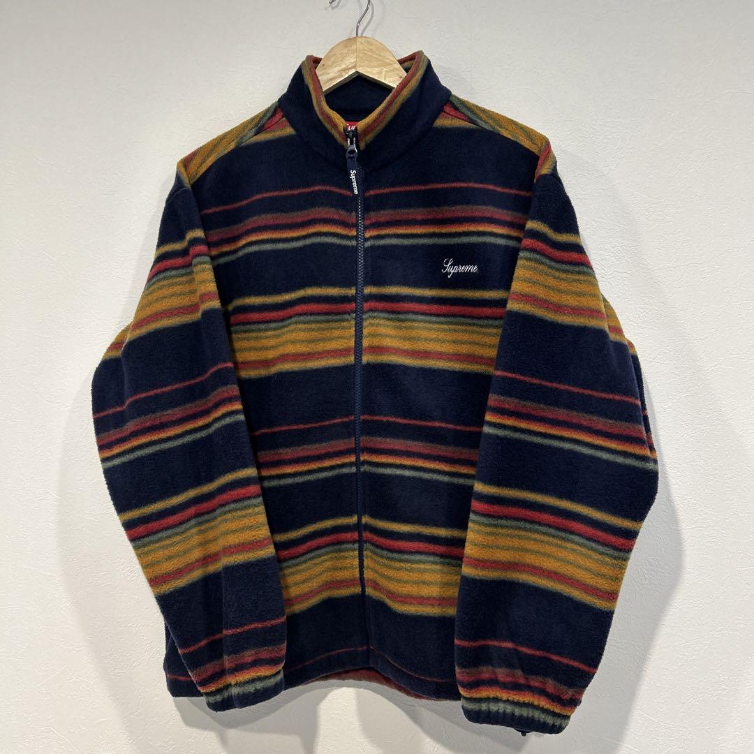 FW24 Supreme Stripe Zip Up Fleece Jacket