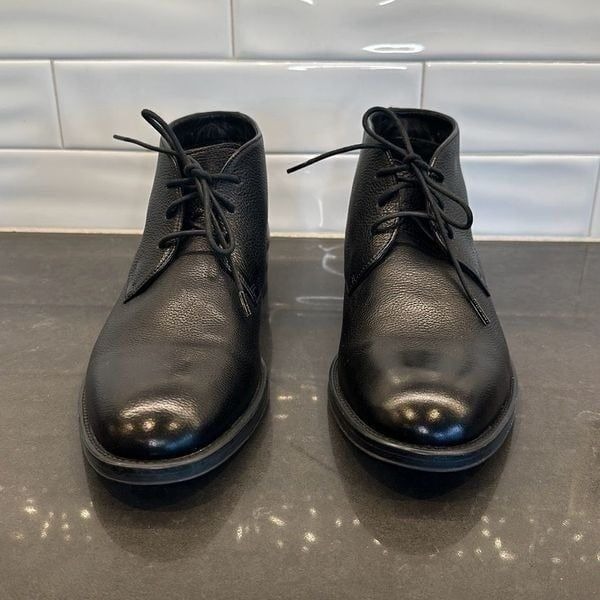 BOSS Hugo Boss Men's Tumbled Leather Lace Up Boots-NWOT
