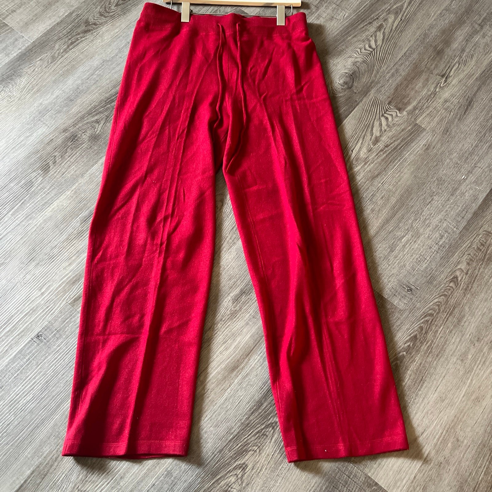 CASHMERE SUTTON STUDIO WOMEN Red LOUNGE PANTS Sz L SOFT. J3