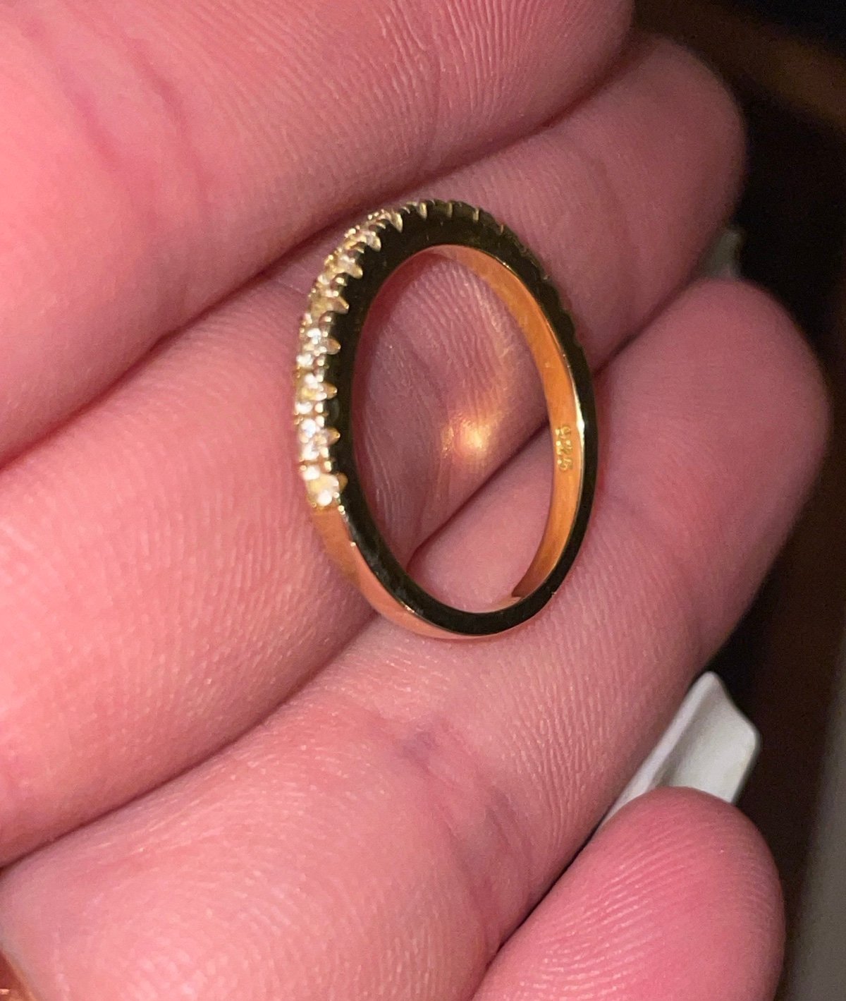 925 gold plated ring