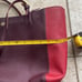 TORY BURCH York Leather Tote Bag Dark Plum Kir Royale
