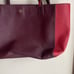 TORY BURCH York Leather Tote Bag Dark Plum Kir Royale
