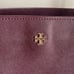 TORY BURCH York Leather Tote Bag Dark Plum Kir Royale