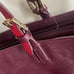 TORY BURCH York Leather Tote Bag Dark Plum Kir Royale