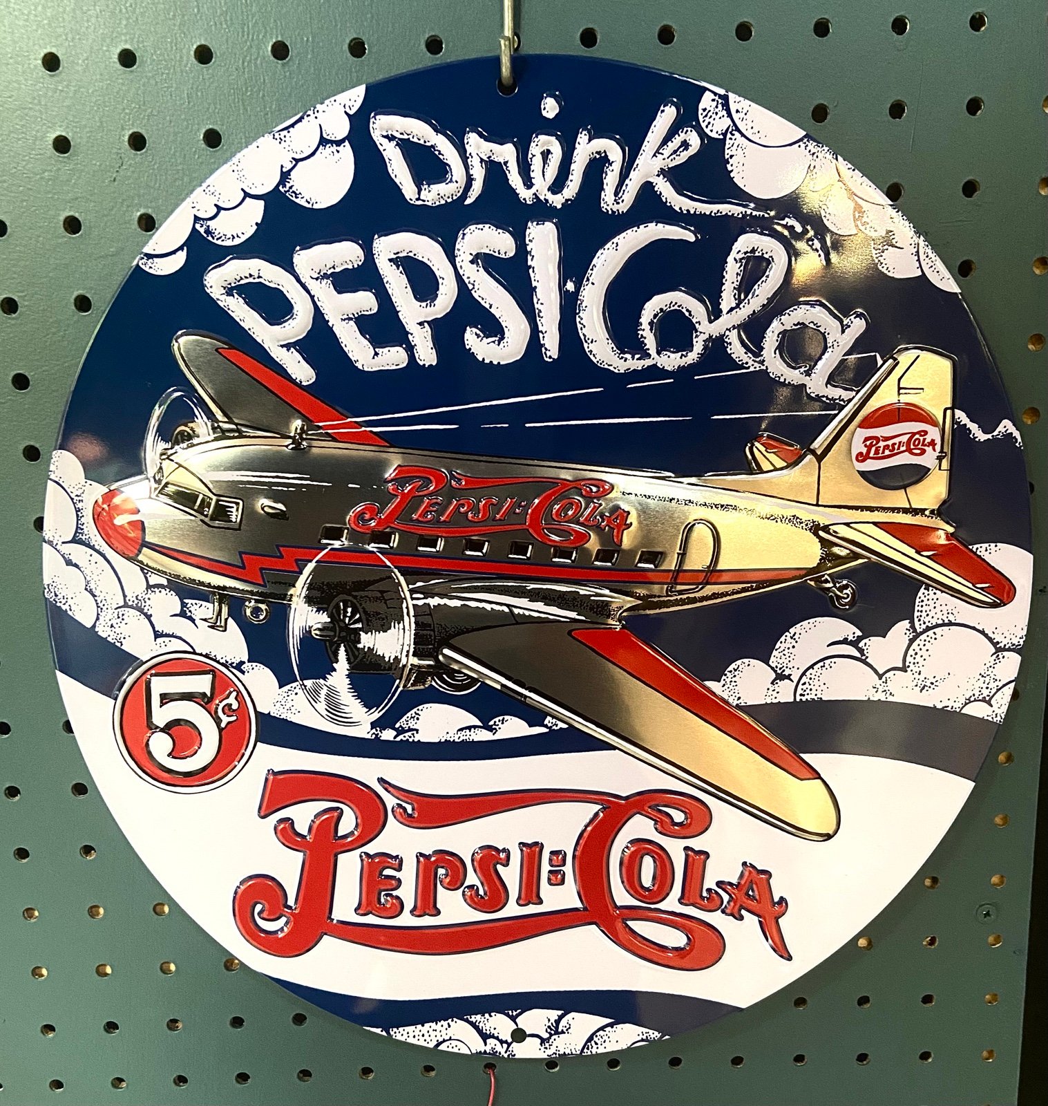 Pepsi DC 3 tin sign