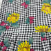 Vintage Little Girls 2T plaid black & yellow sunflower Dress