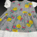 Vintage Little Girls 2T plaid black & yellow sunflower Dress