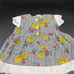 Vintage Little Girls 2T plaid black & yellow sunflower Dress