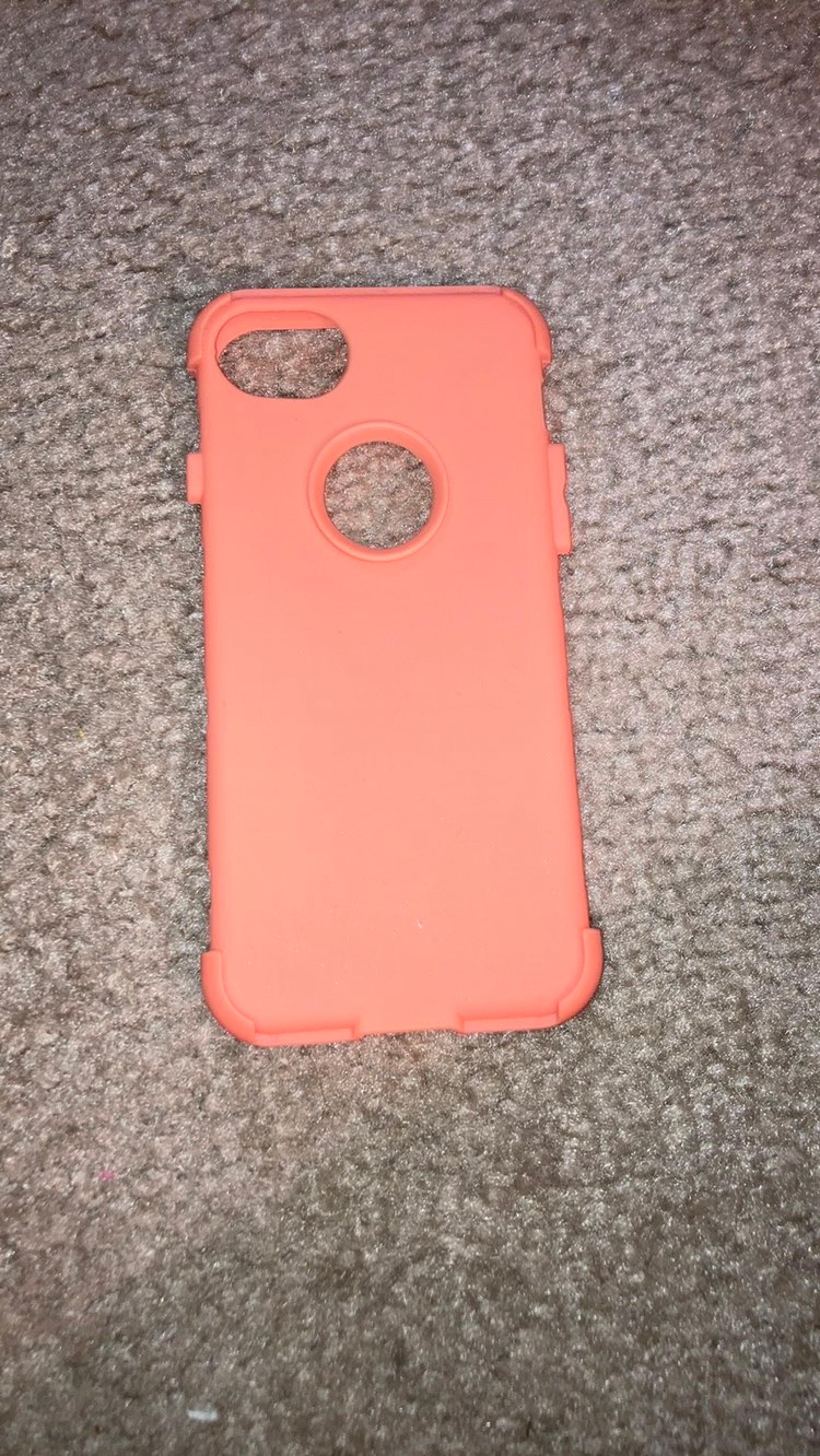 Orange Silicone IPhone 8 Cell Phone Skin