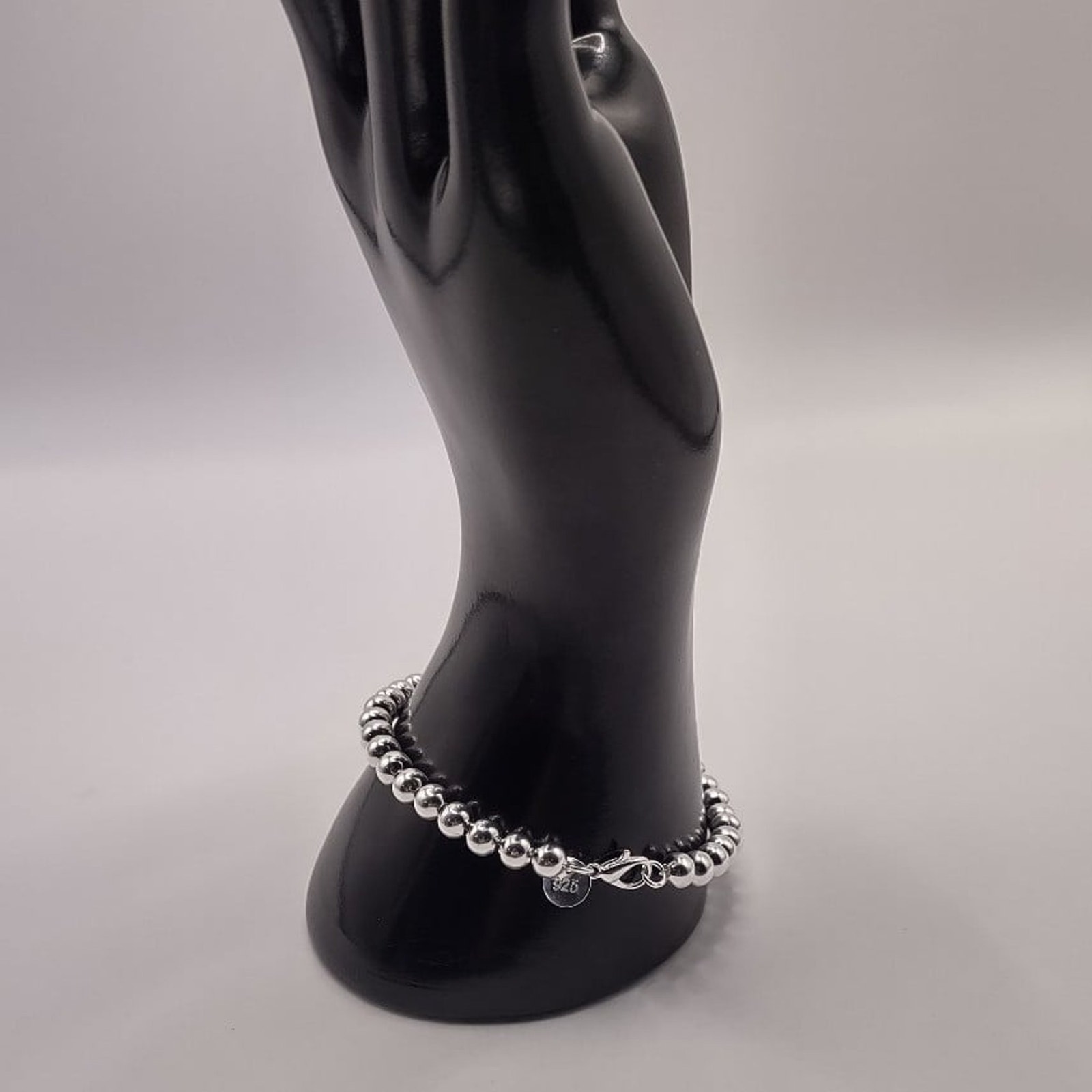925 Sterling Silver Pearl Necklace & Bracelet Set Valentine's Birthday Gift New!