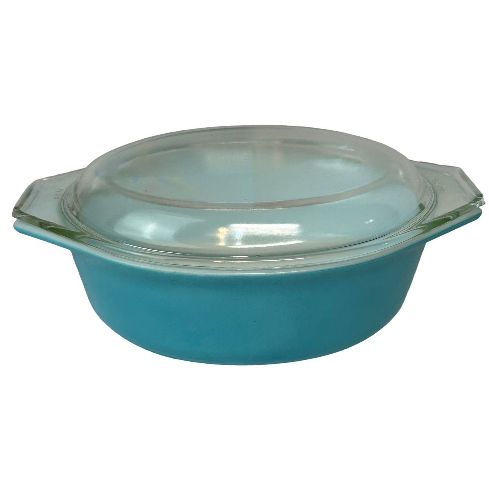 Vintage Pyrex Robin Egg Blue 043 Casserole Baking Dish with Lid 1-1/2 Qt.