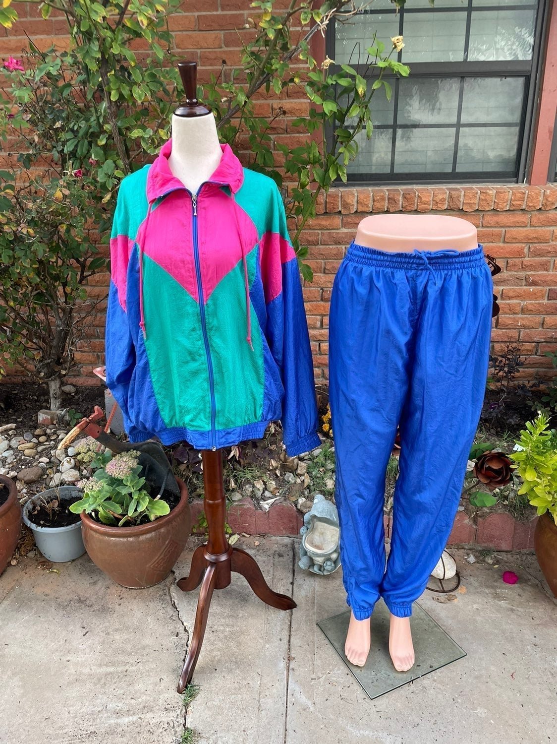 Active Sensation • Vintage • Medium • Pink/Blue/Green •Track Suit •Jacket/ Pants