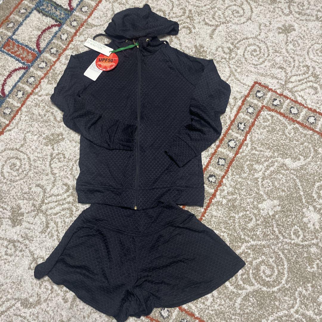 BENETTON Hooded Rash Guard M Black Set