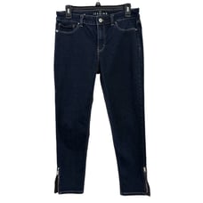 White House Black Market The Jeggings Crop Mid Rise Dark Wash Jeans size 6