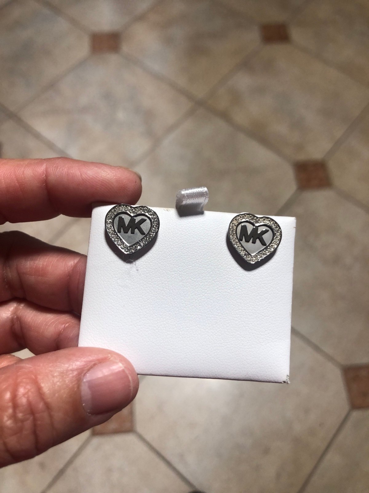 Michael kors like new silver color earrings