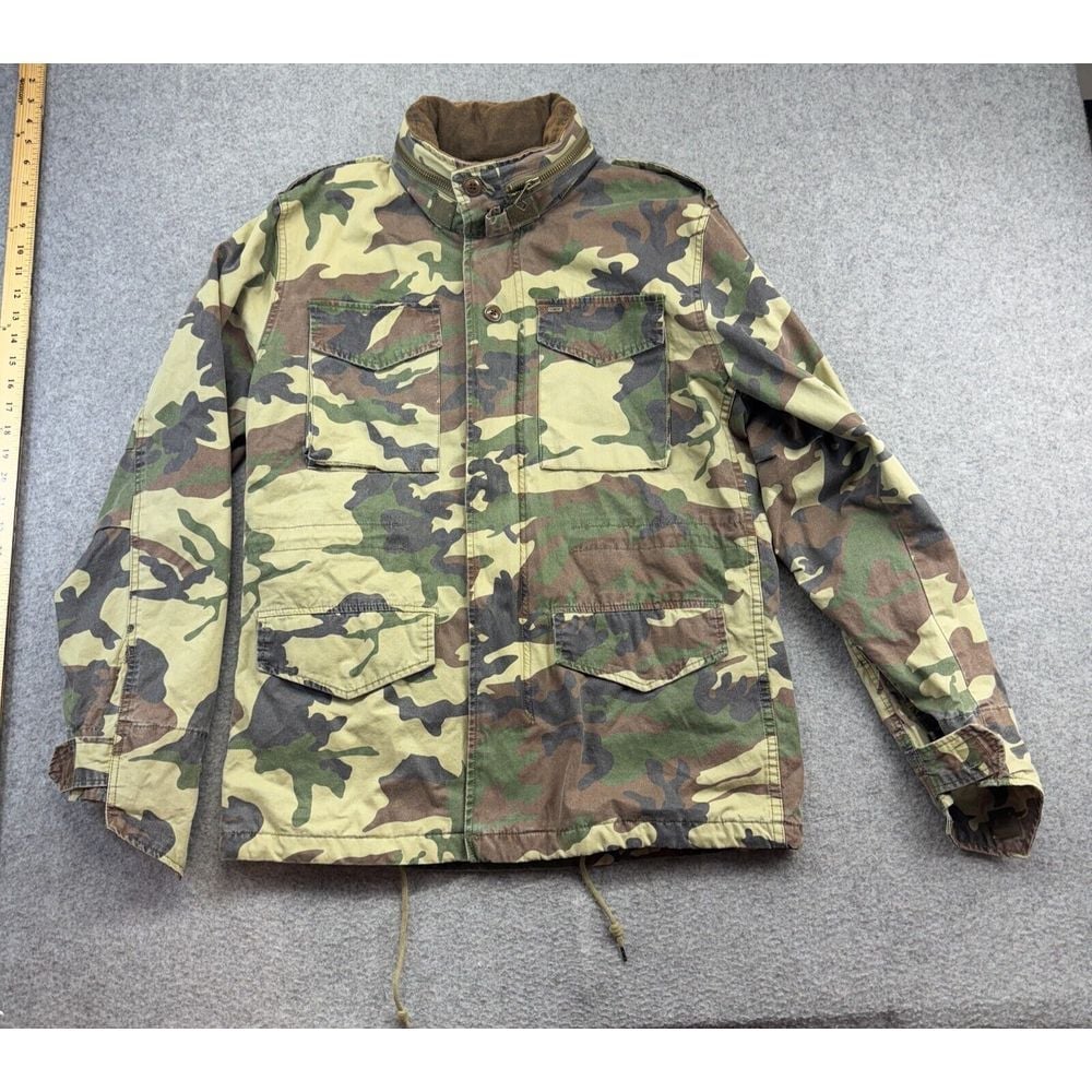 Obey Propaganda Camo Field Jacket Large L Hidden Hoodie Military Vintage Style
