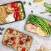 Bentgo Prep 1-Compartment Meal-Prep Containers with Custom-Fit Lids Microwave