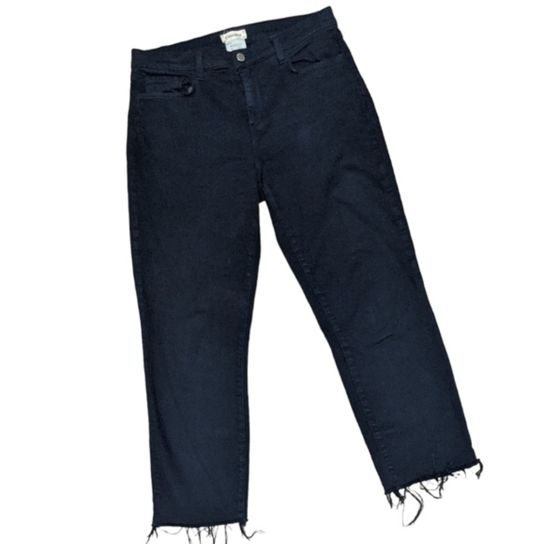 L'agence Sada jean in Oxford relaxed subtle stretch cropped raw hem size 29