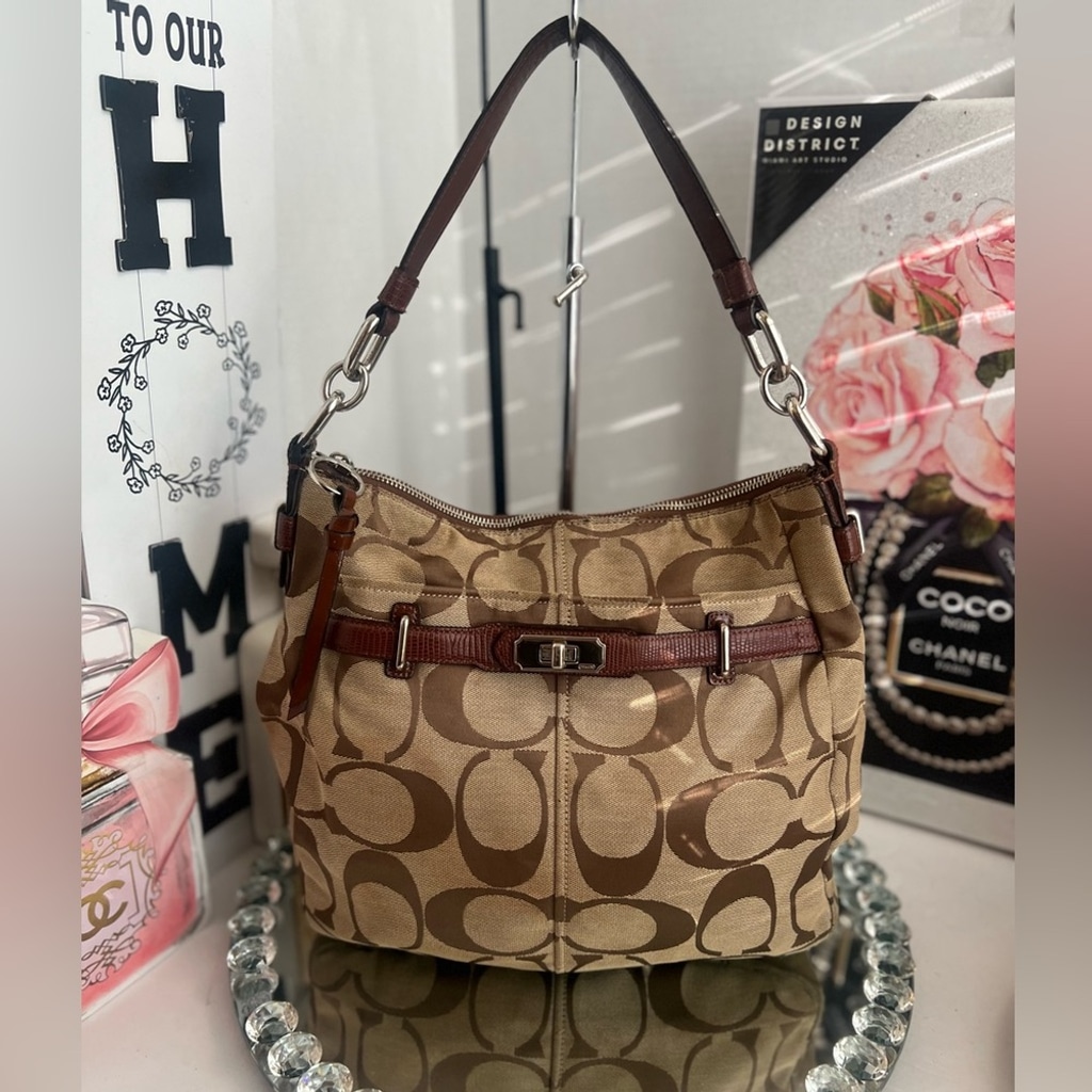 Coach Brown Signature Shoulder Bag