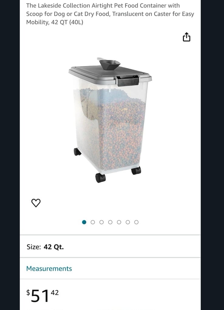 dog food container