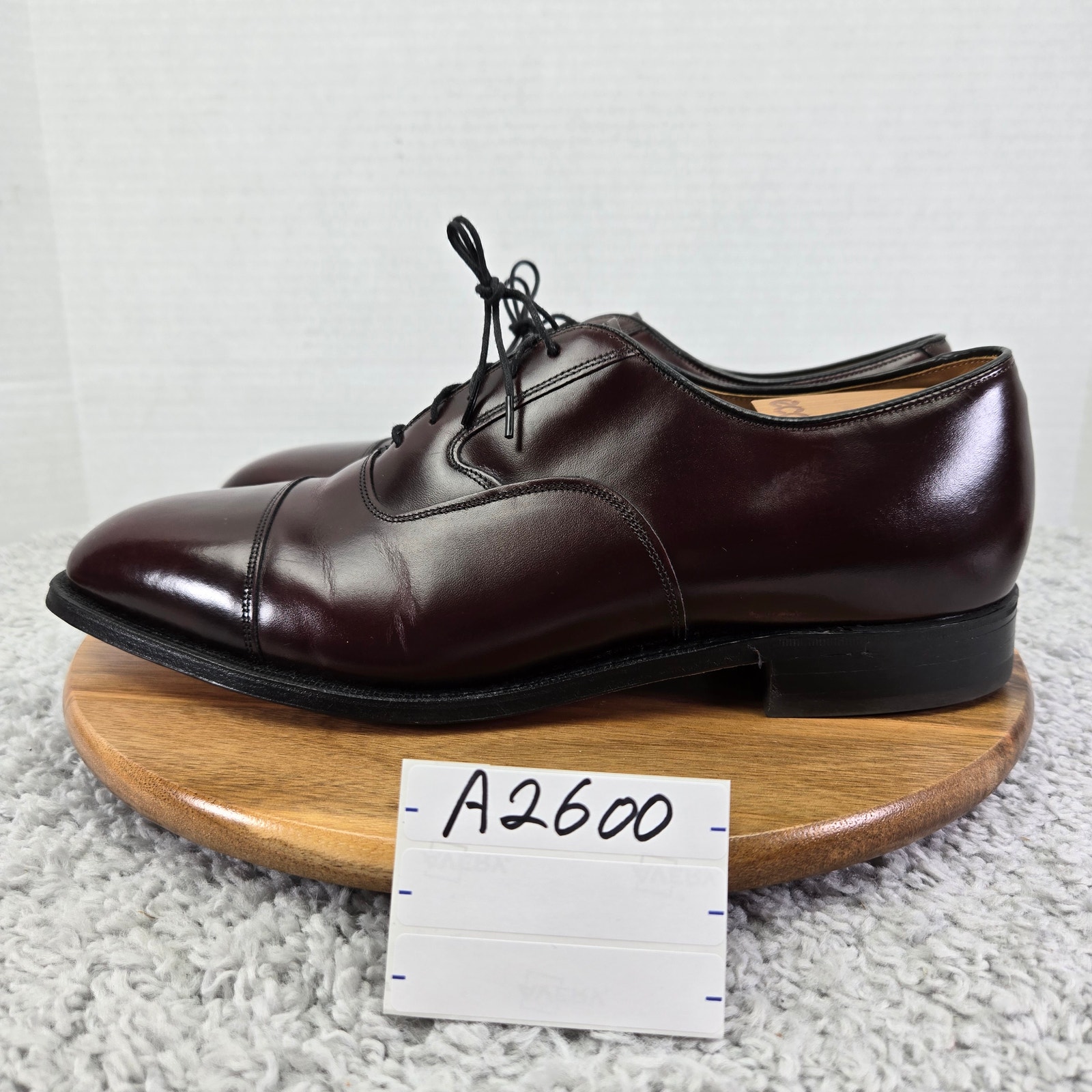 Johnston & Murphy Melton Brown Leather Cap Toe Oxford Dress Shoes Mens 11.5 3E