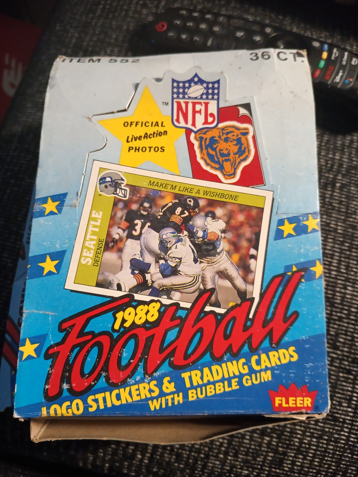 Fleer 1988 football card unopened official live action 36 unopened sealed packs