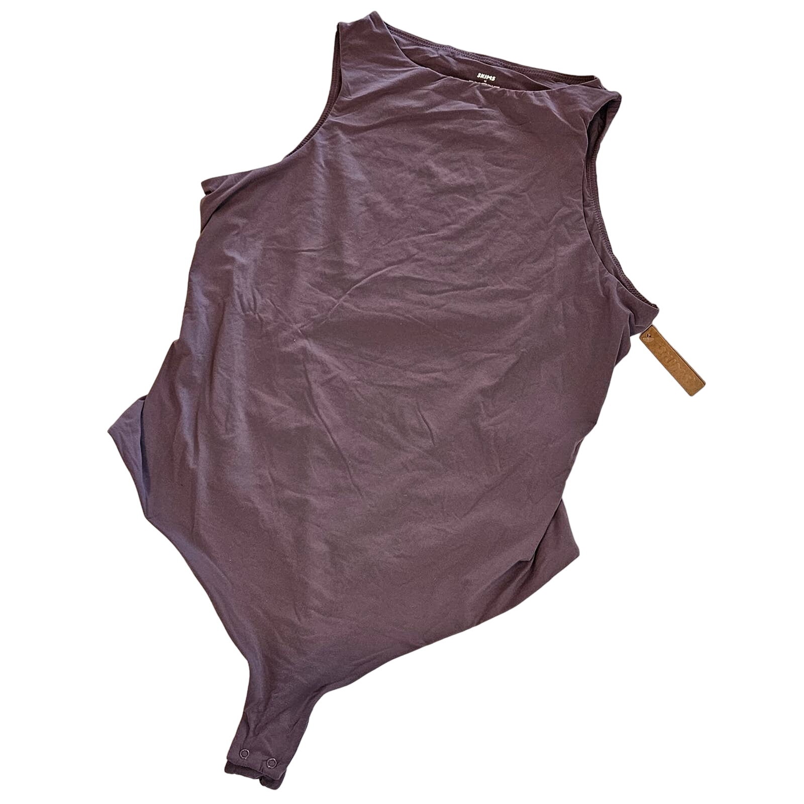 SKIMS Fits Everybody High Neck Bodysuit Plum Limited Edition Rare Plus 4x