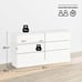 Prepac Astrid 6 Drawer Double Dresser for Bedroom,15.5 D x 47.5 W x 26.85 H