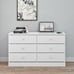 Prepac Astrid 6 Drawer Double Dresser for Bedroom,15.5 D x 47.5 W x 26.85 H