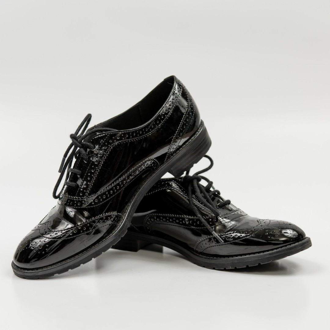 Anne Klein black oxford lace up shoes size 7M