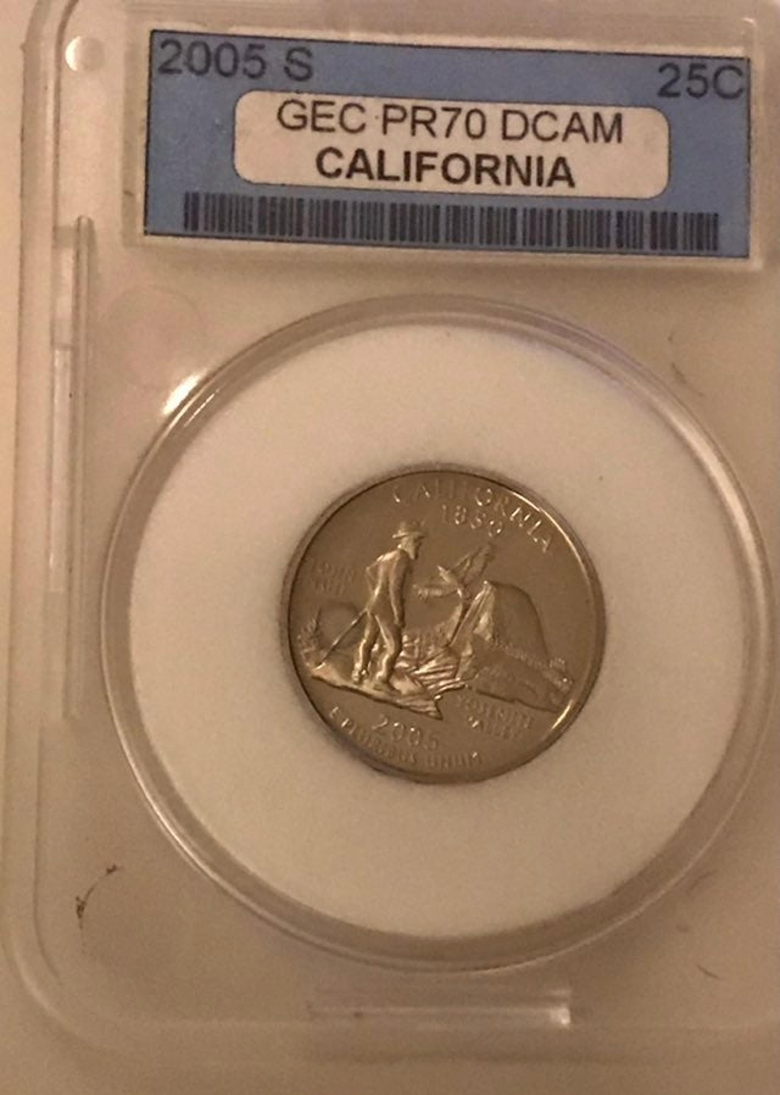 2005 S California 25C GEC PR70 DCAM Slab