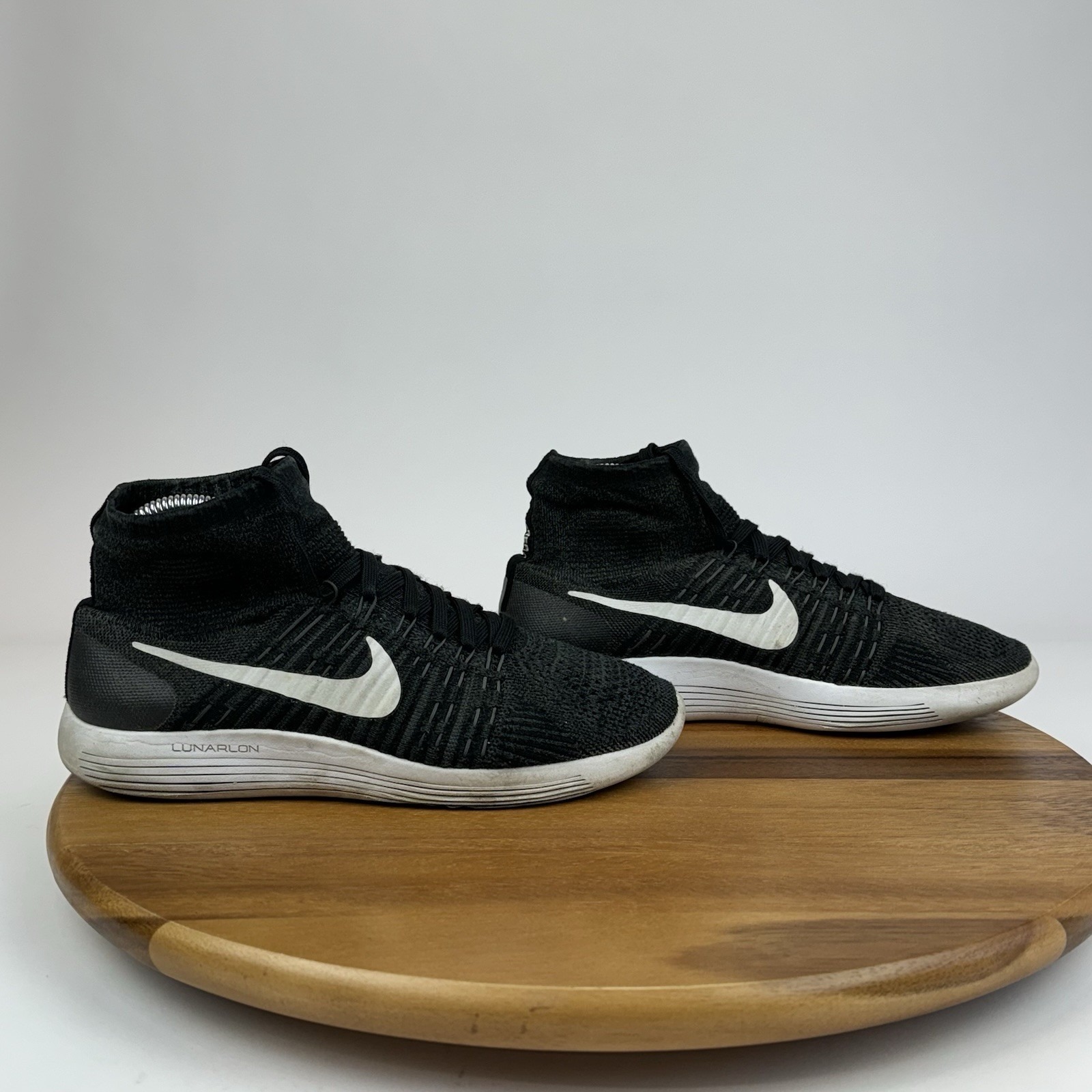 Mens Nike Lunarepic Flyknit Black Anthracite Mid Running Sneakers Shoes Size 7 D
