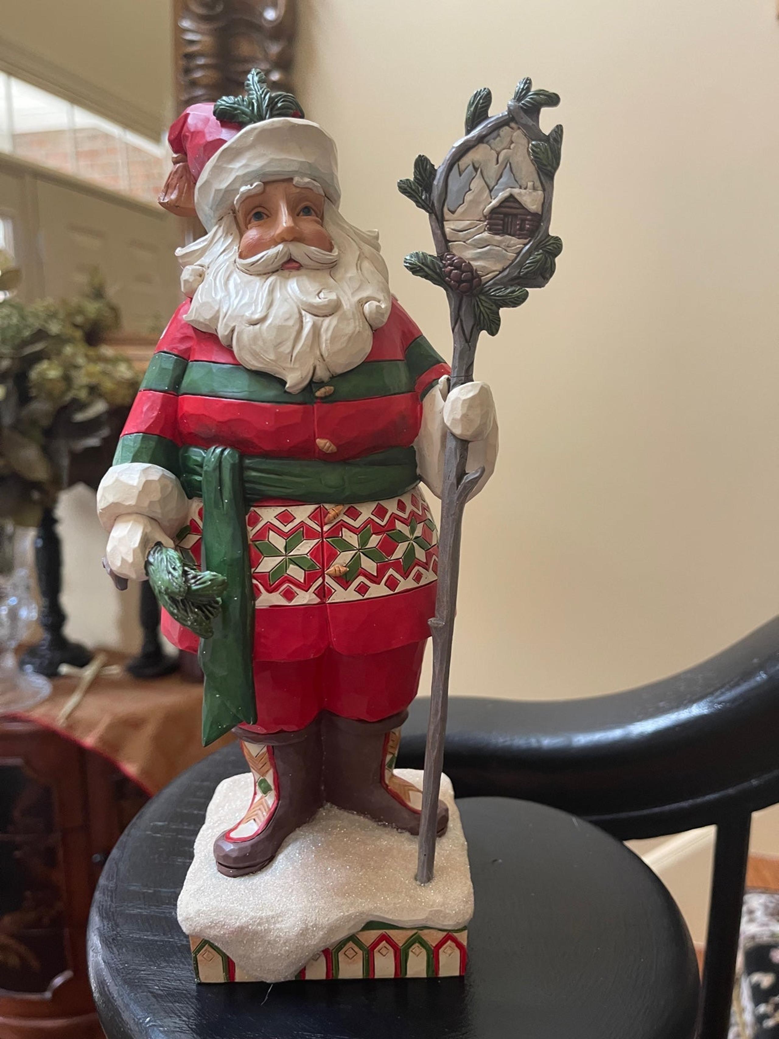Woodsy Santa with Staff Christmas Figurine Heartwood Creek Jim Shore 6001469 Box