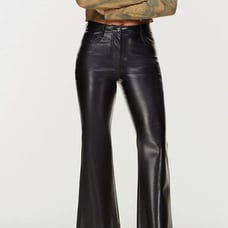 aritzia melina kick flare leather pants