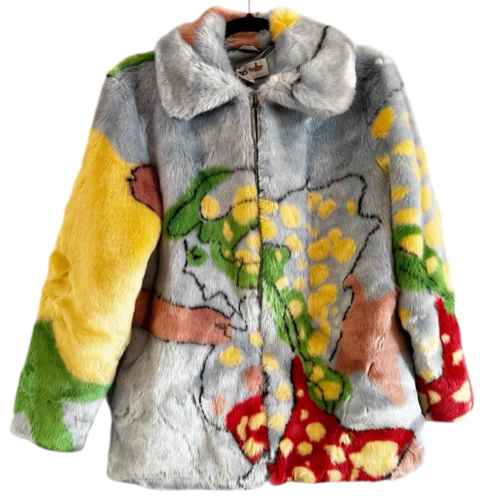 NWT Stella McCartney X Beatles Kids Lucy In The Sky Faux Fur Coat Size 12 Years