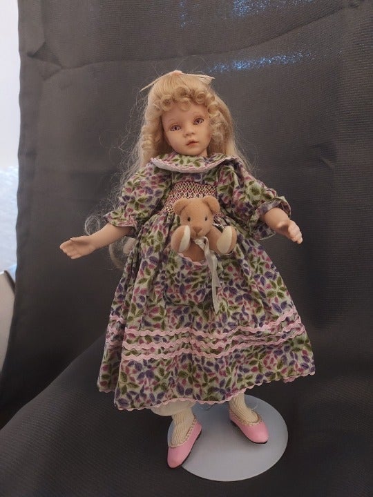 Pauline Bjonness Jacobsen Porcelain Doll Blond Hair. These dolls are Limited