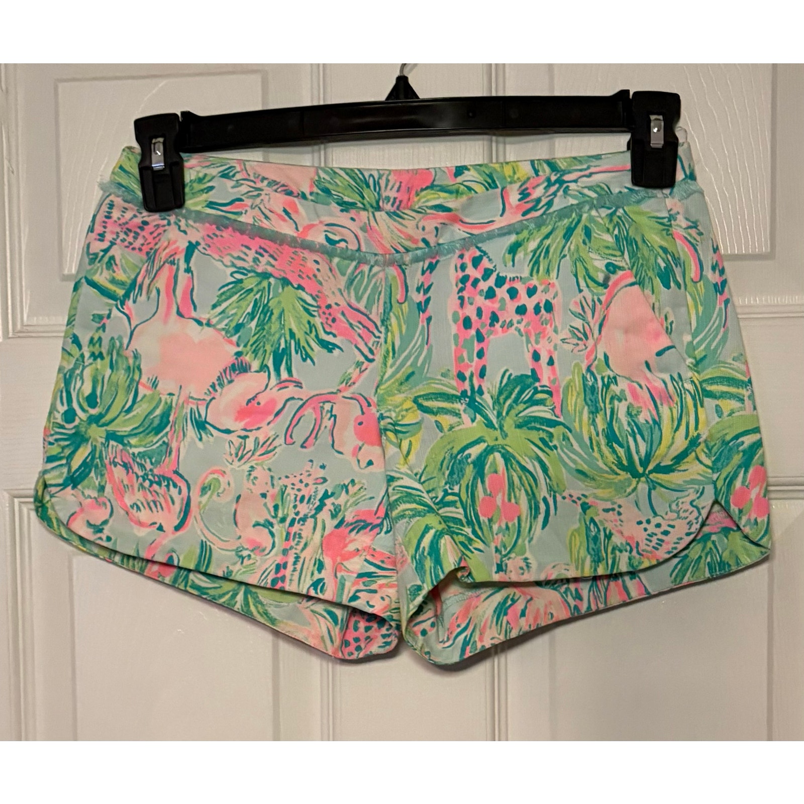 Lilly Pulitzer On Parade pink and green shorts size 00